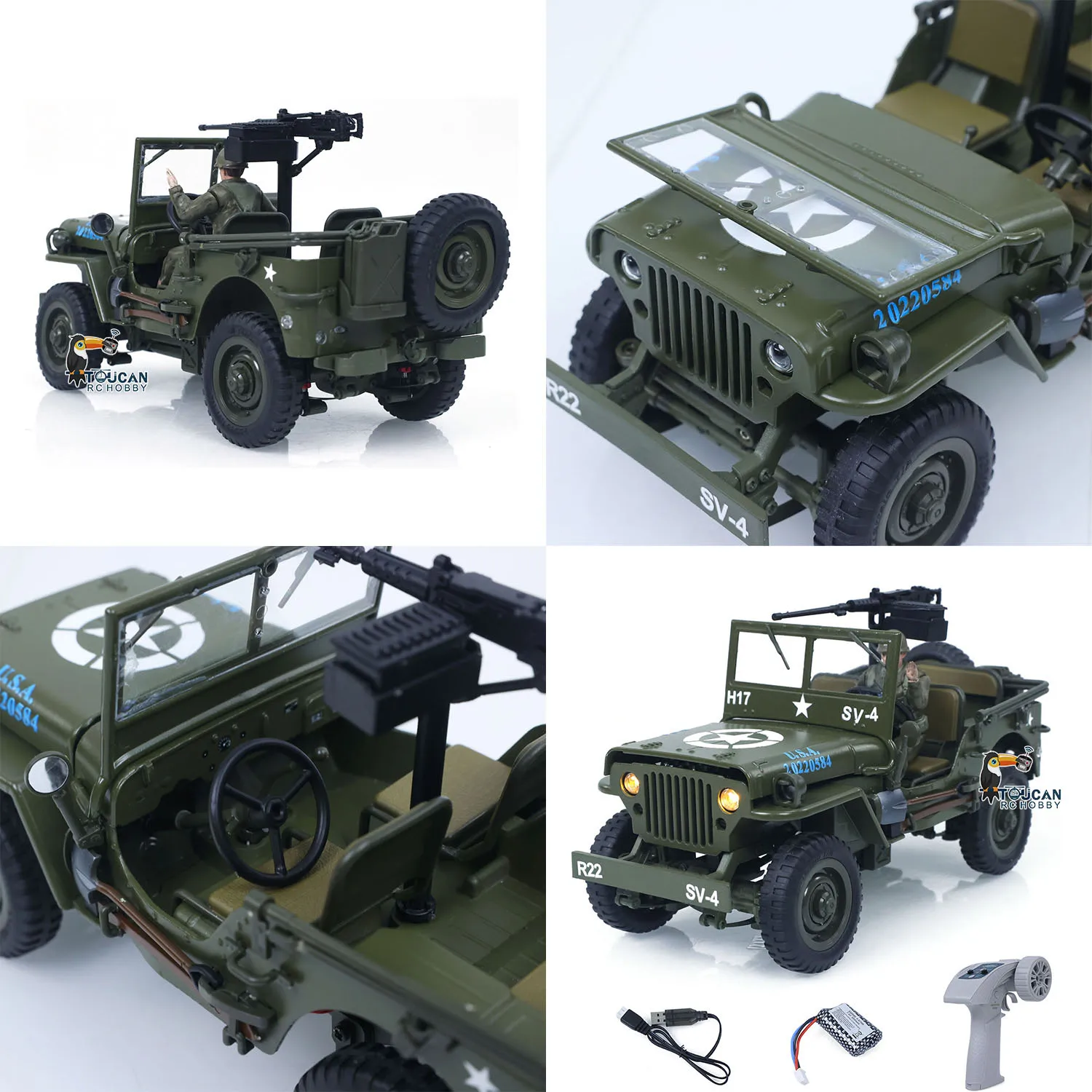 

Игрушка 1/16 4*4 RTR с дистанционным управлением Внедорожные автомобили Автомобиль Электрический радиоуправляемый военный грузовик Модель Металлический корпус автомобиля Приводные валы Световая система