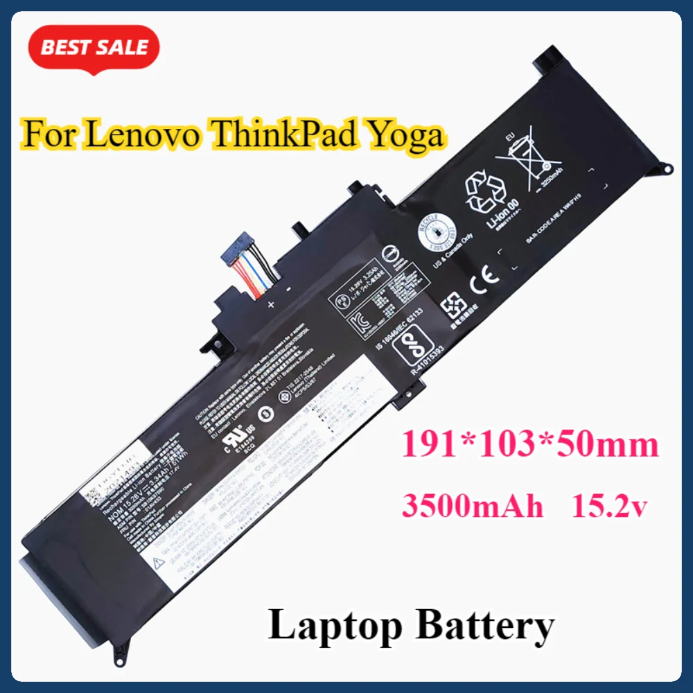 100% NEW Laptop Battery for Lenovo ThinkPad Yoga 260 370 X380 00HW026 SB10F46464 01AV432 01AV433 00HW027