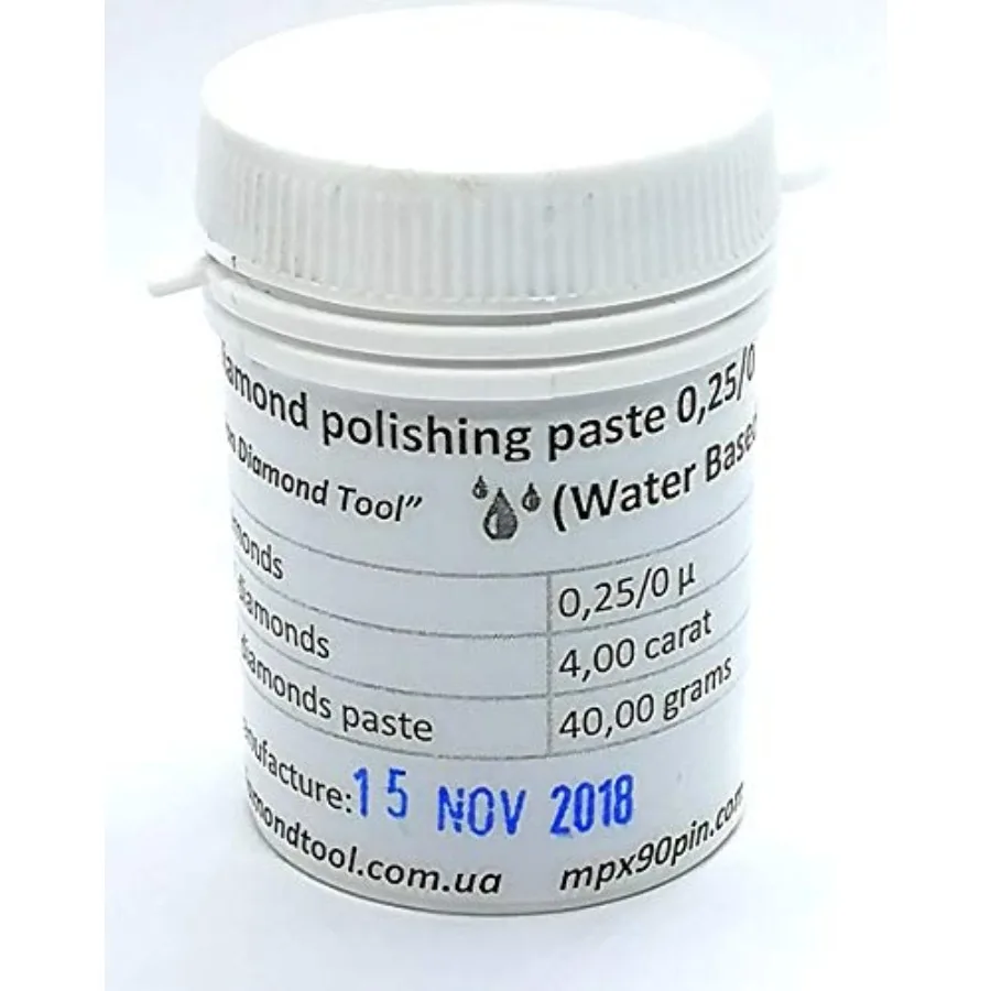 

Diamond Water-Based polishing Paste 0.25 Micron. 40g