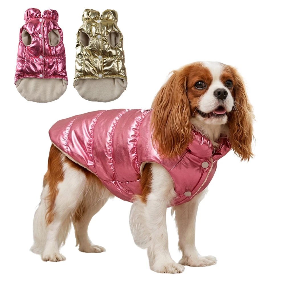 Autumn Winter Clothes for Small Dogs Waterproof Warm Fleece Dog Jacket Vest with D-ring Soft Padded Chihuahua Yorkie Apparel