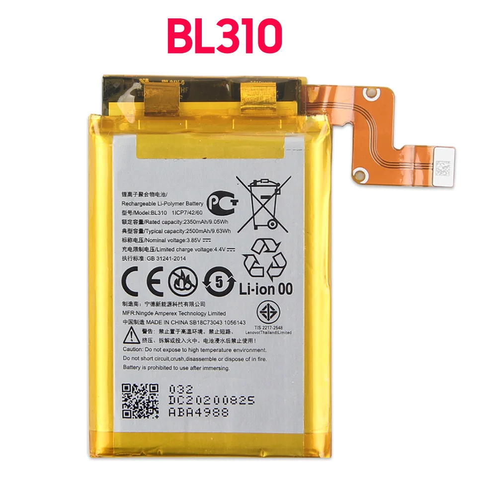 Nowa bateria zamienna do telefonu Lenovo Legion Duel Legion Pro L79031 BL310 BL312, akumulator 2500mAh — zdjęcie produktu 2