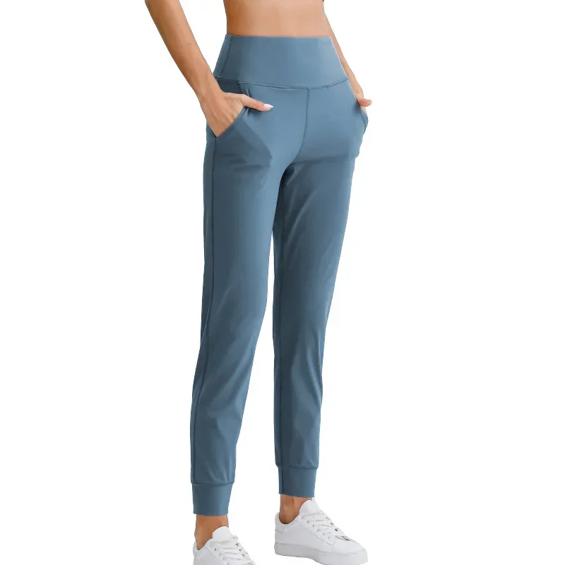 Leggings Loose Fitting Exercise Pants, Fitness Running Pants, Elastic High Waisted Yoga Pants with Pockets Trousers Women