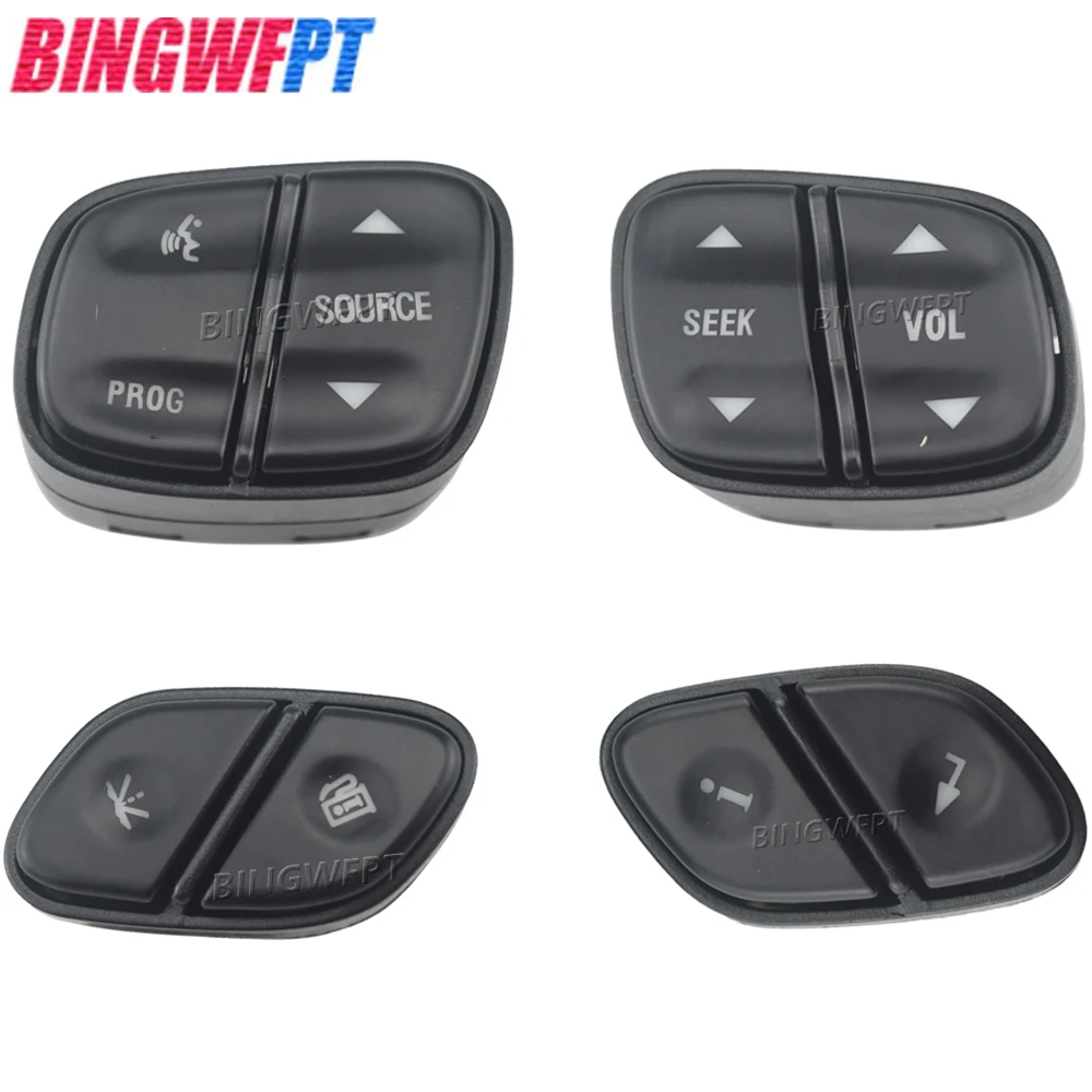 With LED Light Steering Wheel Radio Source Switch 1999442 For GMC Yukon Hummer H2 Chevrolet Avalanche Silverado Tahoe