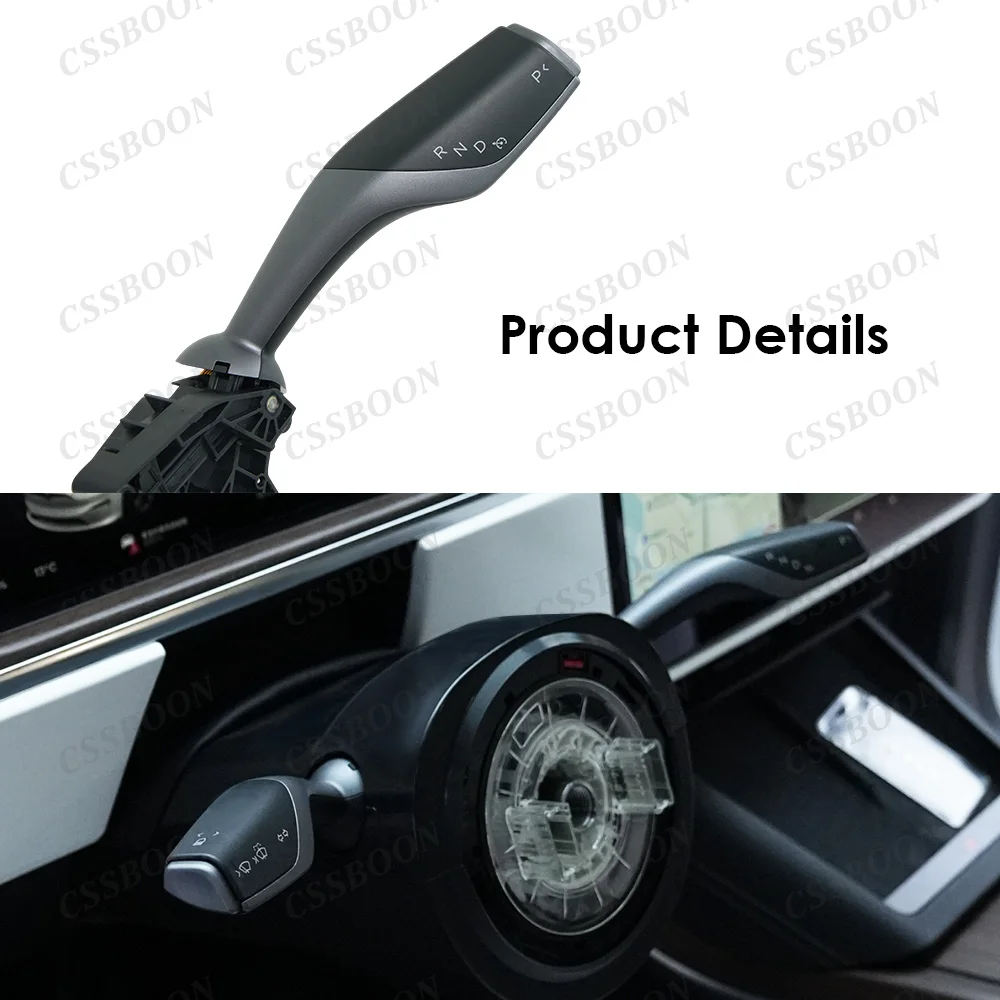 CSSBOON Physical Gear Shifter Lever for Tesla Model 3 Highland 2024 Handle Turn Signal Stalks Kits Steering Lever Decoration