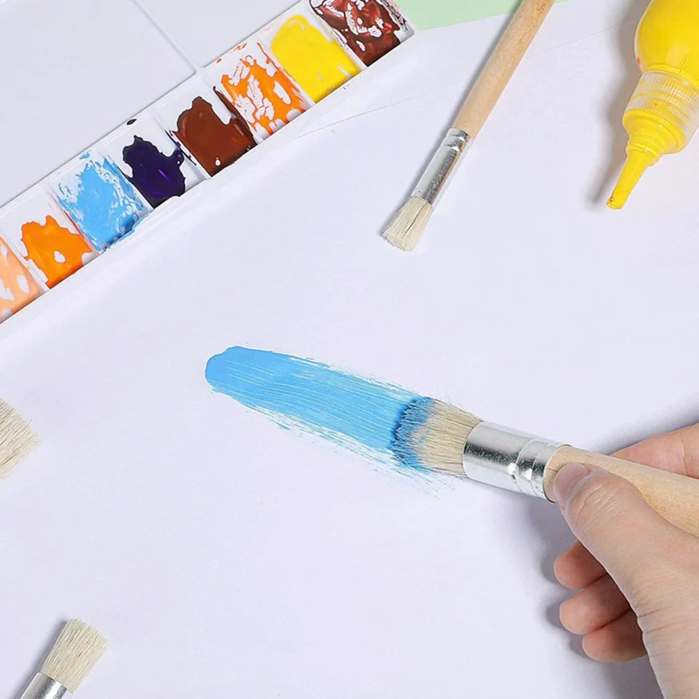 

6pcs Professional Watercolor Paintbrush Set Lightweight Portable Ergonomic Brush For Travel Outdoor Sketching Practice Reusable