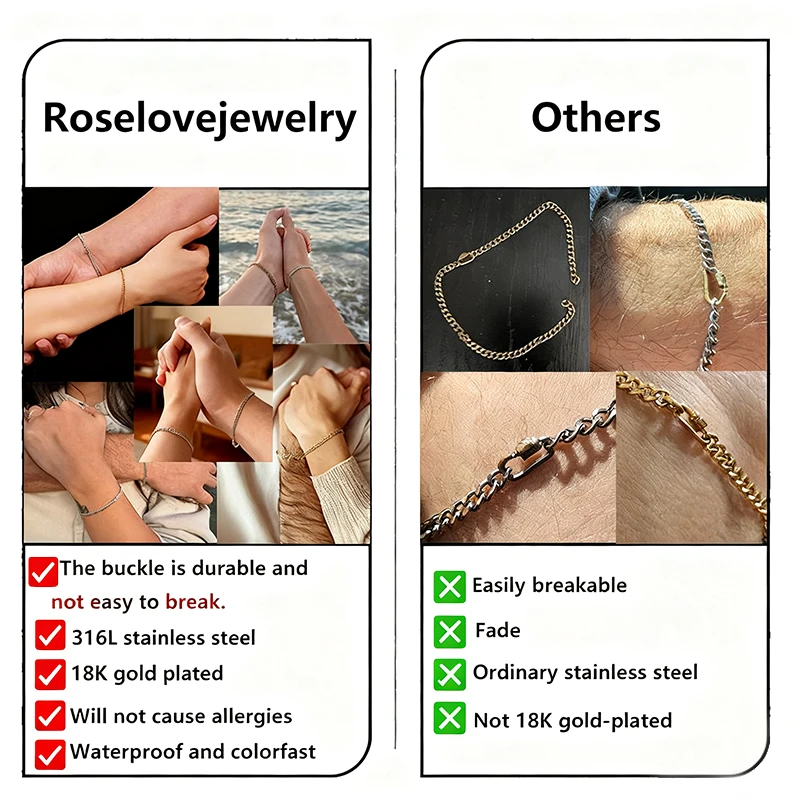 2025 nueva pulsera eterna permanente joyería de pareja DIY Kit de pulsera de moda regalo de San Valentín para amante se acepta envío directo