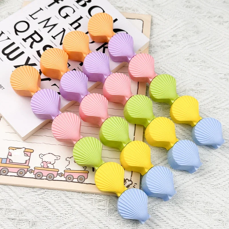 5 Colors Stackable Highlighter Kawaii Conch Color Marker Pens Graffiti Drawing Painting markers School Stationery Supplies