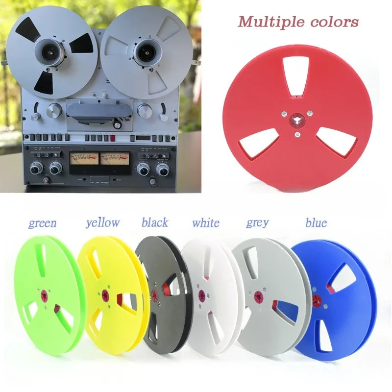 New 7-inch 3-hole Opening Machine,  Rack 1/4 Plastic , Video Tape, Reel Disc, Black and White, Red, Blue and Green, Multi-color.