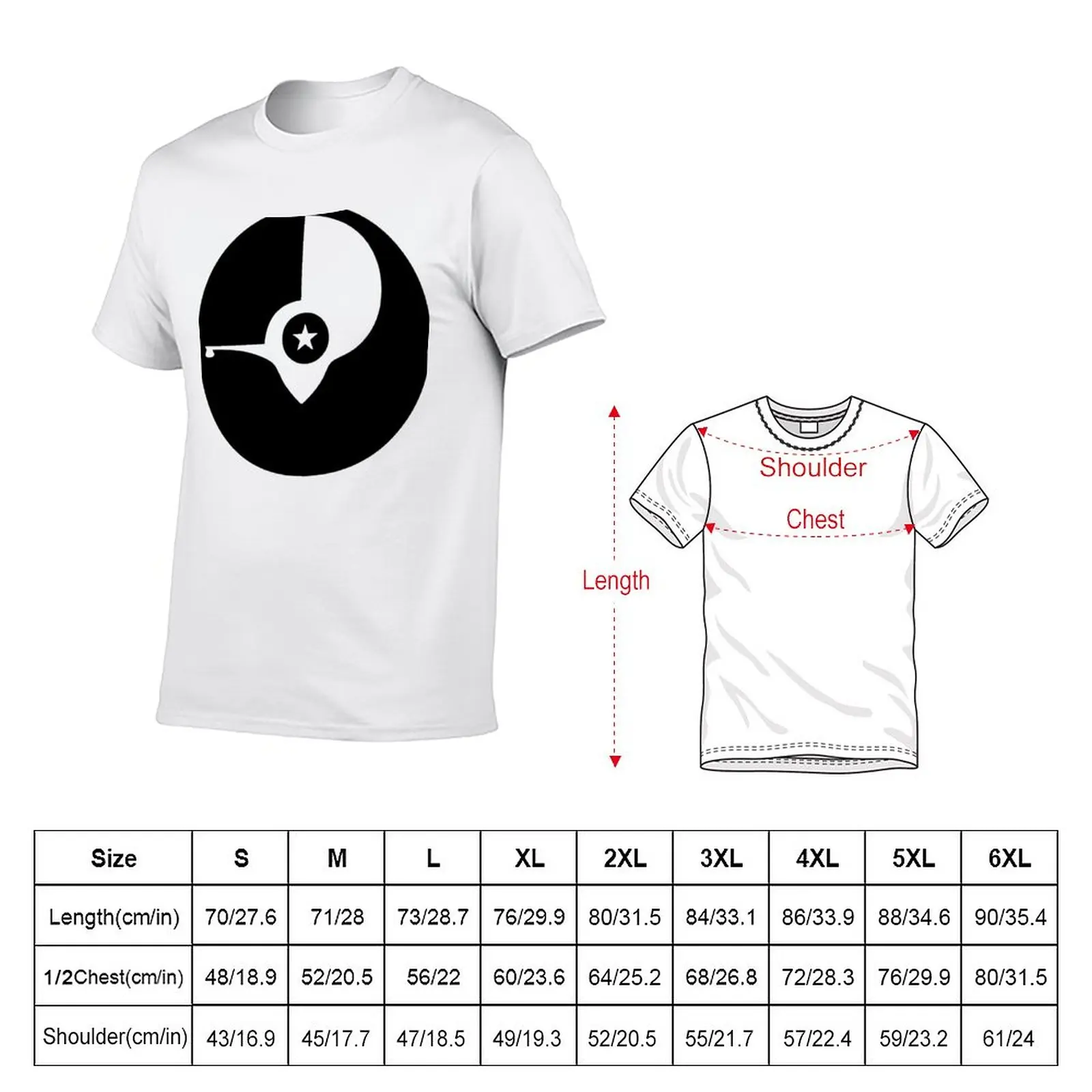 New yap island flag design T-Shirt korean fashion vintage clothes fitted t shirts for men