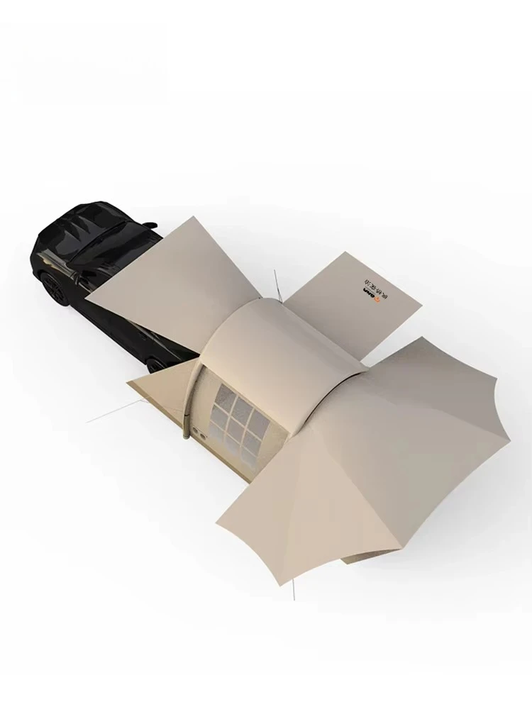 Portable & Waterproof Inflatable Car Tail Rear Tent for SUV MPV Road Travel & Camping Sleeping-Fitting 3-4 People