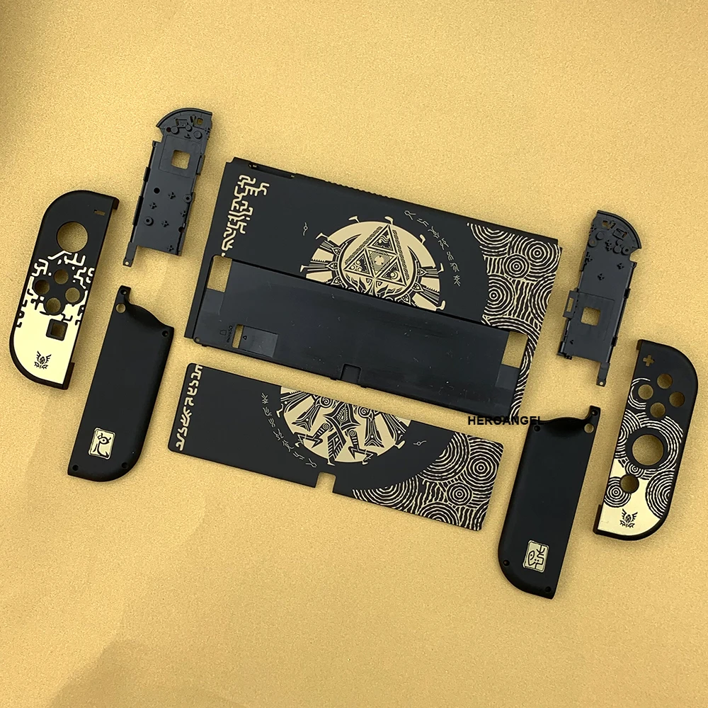 جديد استبدال الإسكان شل حافظة اللوحة الخلفية لنينتندو سويتش OLED وحدة التحكم لتقوم بها بنفسك الغطاء الخلفي غطاء قذيفة جويسونز