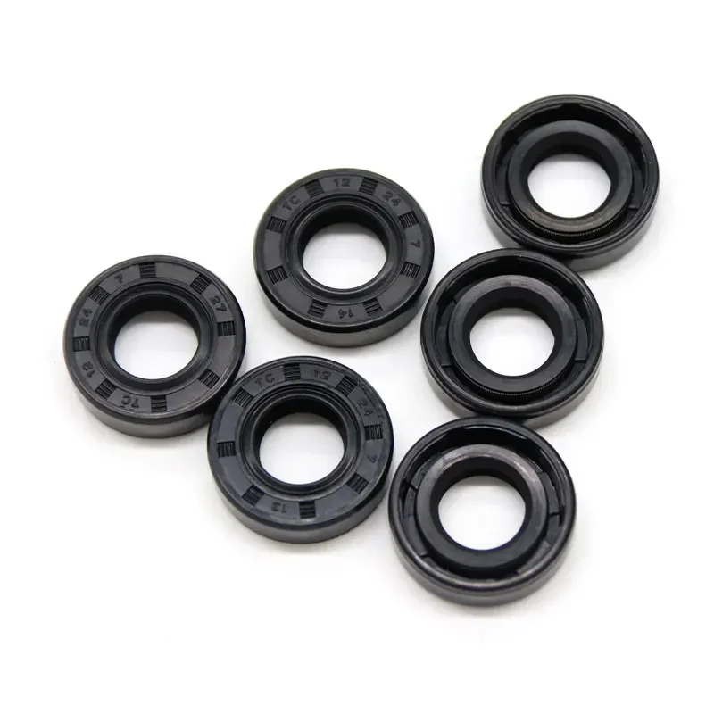 2/5 Pcs NBR Shaft Nitrile Rubber Oil Seal TC-17*25/27/28/30/32/35/40/45/47*5/7/8/10 Nitrile Double Lip Oil Seal