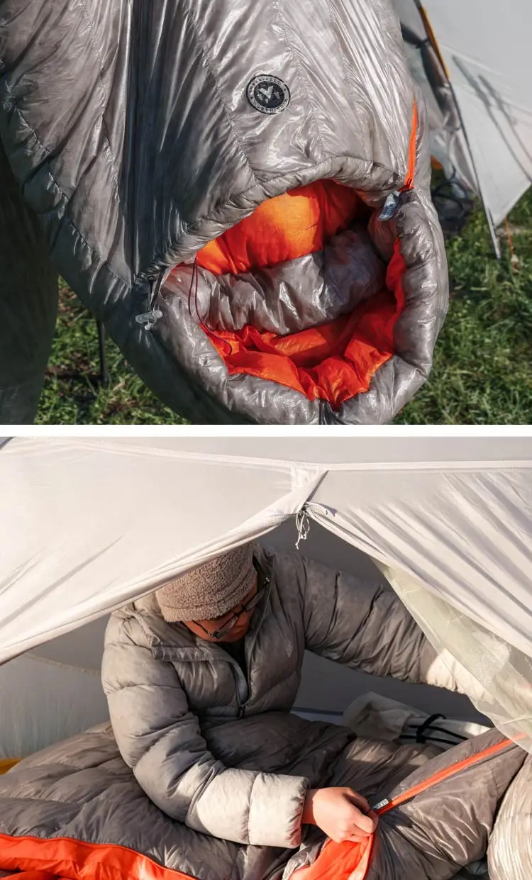 WIND HARD DUSK Upgrade 7D DWR Nylon 800FP Ultradener Schlafsack Down Pro Ultraleichte Camping Wandern Rucksackreisen Schlafsäcke – Detail 8