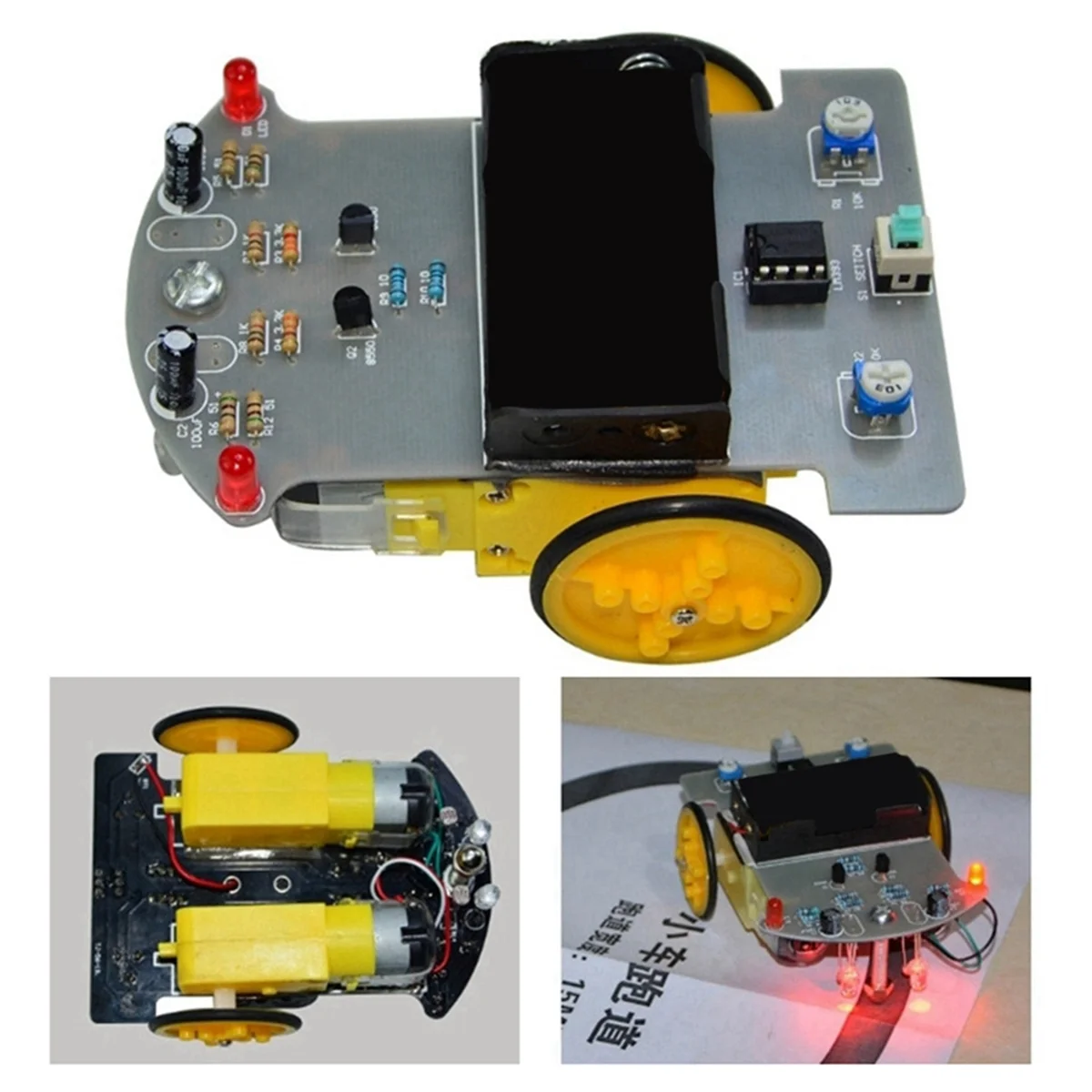 

N723R-WDT2-1 DIY Intelligent Tracking Line Smart Car Kit with TT Motor DIY Soldering Project Smart Patrol Automobile Parts