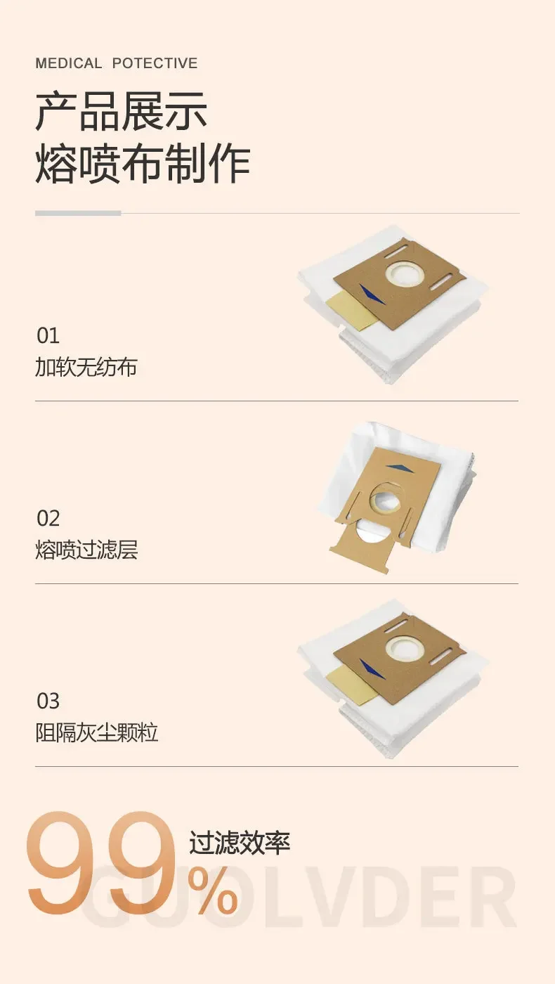 Applicable to Keworth dust bag T8 T9 AIVI +/POWER/Pro accessories dust bag garbage bag consumables