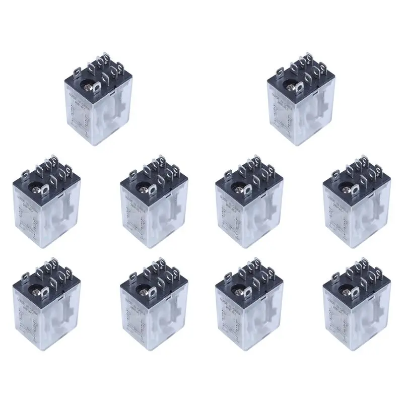 M12K-10X JQX-13F LY2 DC 12V Coil 8-Pin DPDT Green LED Electromagnetic Relay