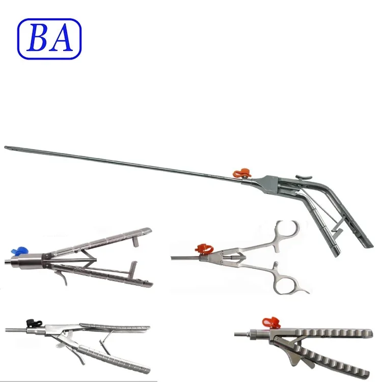 Surgical endoscopic laparoscopic  holder curved