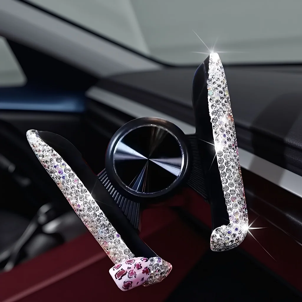 

Sparkle Car Phone Mount 360 Rotatable Gravity Vent Clip with Anti Slip Pad Universal Compatibility