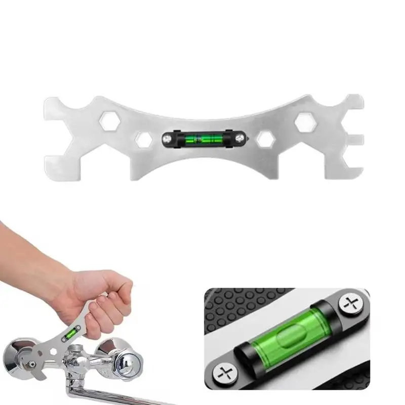 Stainless Steel Hot And Cold Water Pipe Leveler With Bubble Level Indicator,Tools, Faucet/Shower/Water Heater/Pipe Leveling Tool