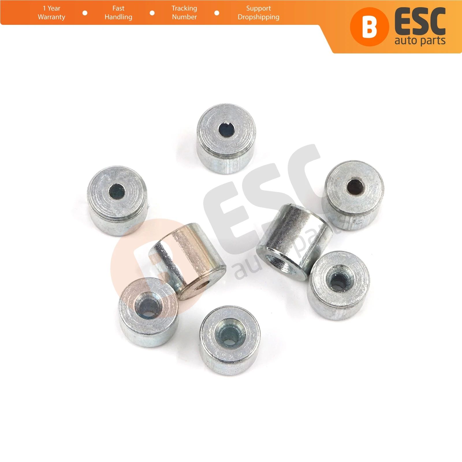 ECR011 100 Pieces Car Window Regulator Winder Repair Steel Cable Wire Rope End Fitting Pin Stop Sleeve Crimp Rivet 6x5.6/1.7 mm