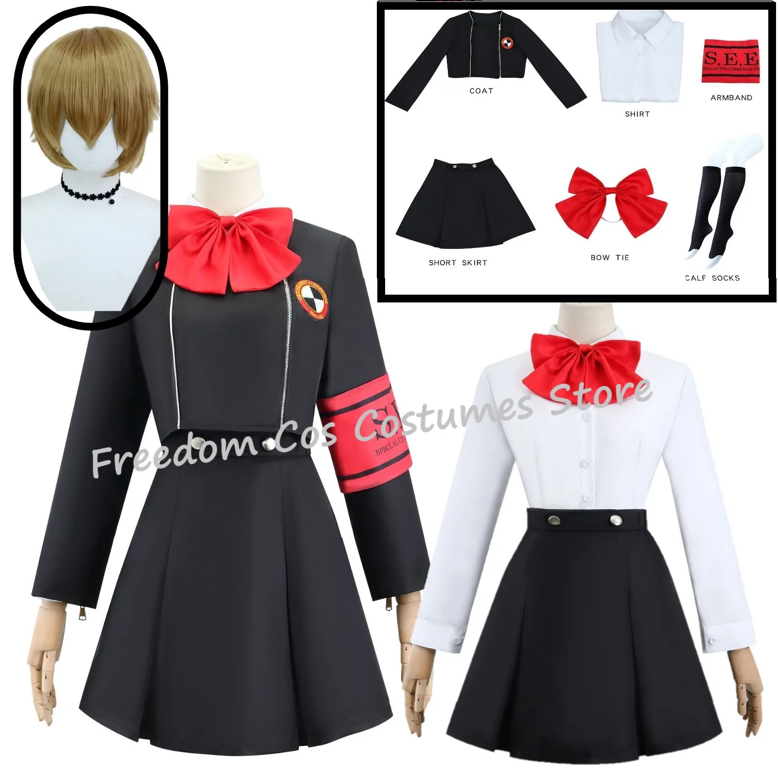 

Cosplay Main Woman Characters School Uniform Cosplay Costume Aegis Heroine Cosplay Costume Wig Halloween Carnival Party Dressing
