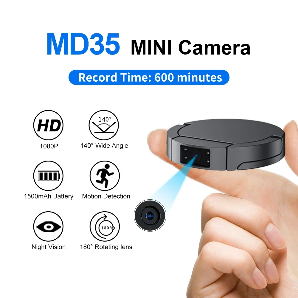 Mini Body Camera Small Digital Video Recorder Espial Portable Cameras Motion Detection 10 Hours Hide DVR Camcorders No-Wifi Cam