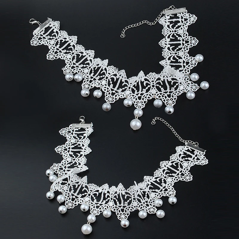 New#Trendy Sexy Lace Pearl Necklace Creative Romantic Women Jewelry Accessories
