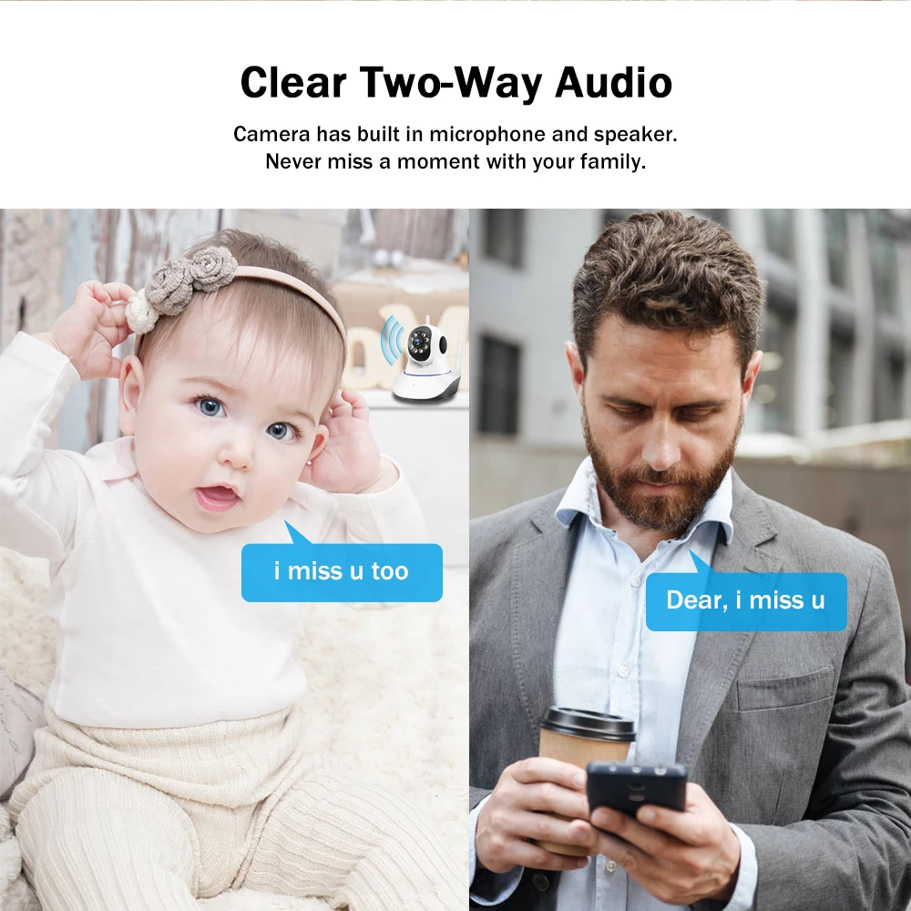 Gadinan-ワイヤレスベビーモニター,自動追跡,IPカメラ,双方向オーディオ,PTZカラー,暗視,CCTVセキュリティ監視,Wi-Fi
