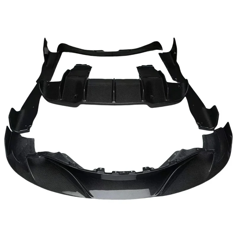 Premium Car Accsori Dry Carbon Fiber Body Kit Model Front & Rear Spoiler Side Skirt Retrofit Upgr