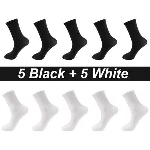 10Pairs/Lot Men Combed Cotton Socks Black Casual Business Breathable High Quality Man Sock New For Male Plus Size EU38-48 - Image 16