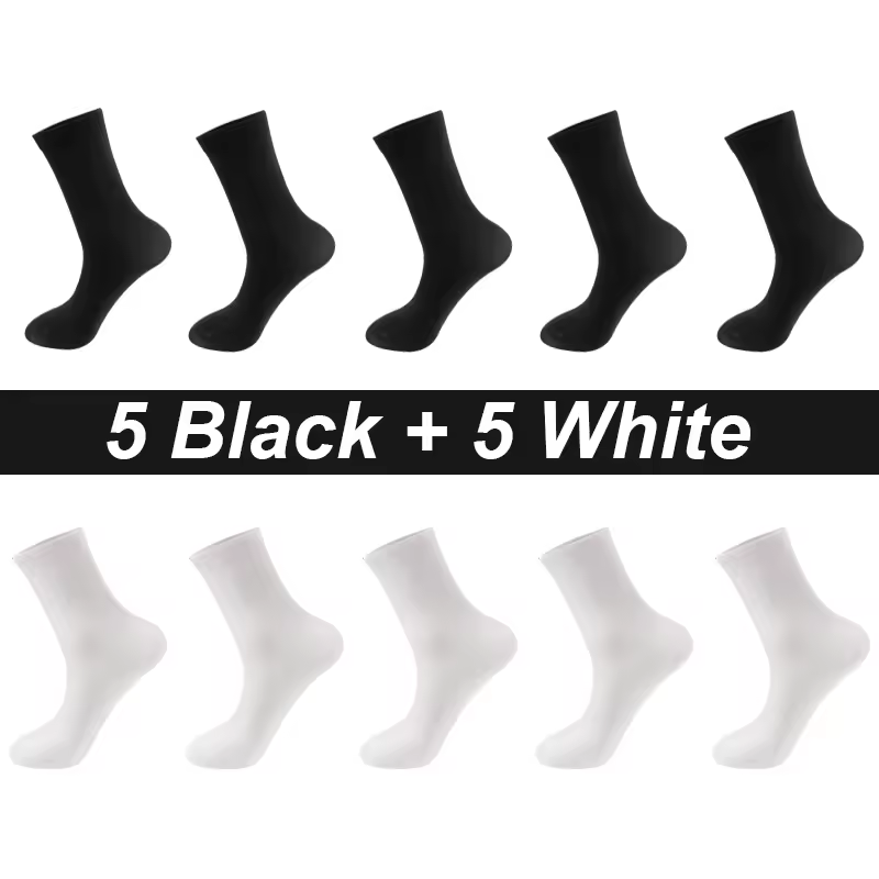 10Pairs/Lot Men Combed Cotton Socks Black Casual Business Breathable High Quality Man Sock New For Male Plus Size EU38-48 - Image 16