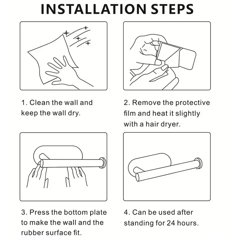 Держатель для бумажных полотенец на клейкой основе, держатель для бумаги в ванную комнату, держатель для рулонной бумаги из нержавеющей стали,