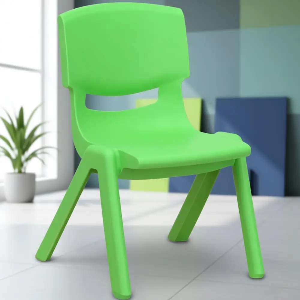 

Stackable Green Plastic School Chair with 10.5 Seat Height