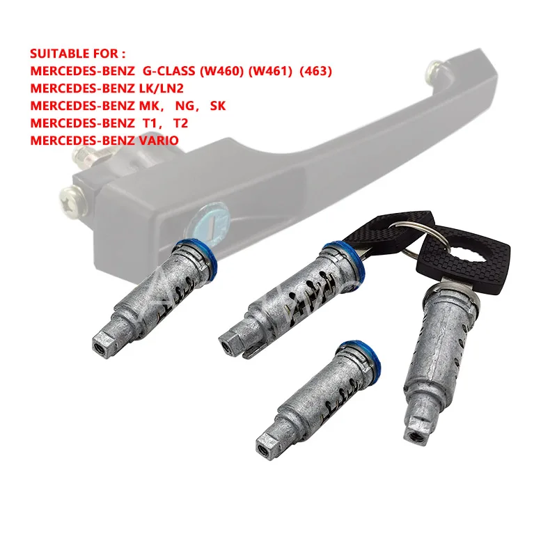 Door Handle Repair Kit Suitable for Mercedes G-CLASS (W460) (W461)(463) T1 VARIO Door Handle 4 Lock Cylinders + 2 Keys