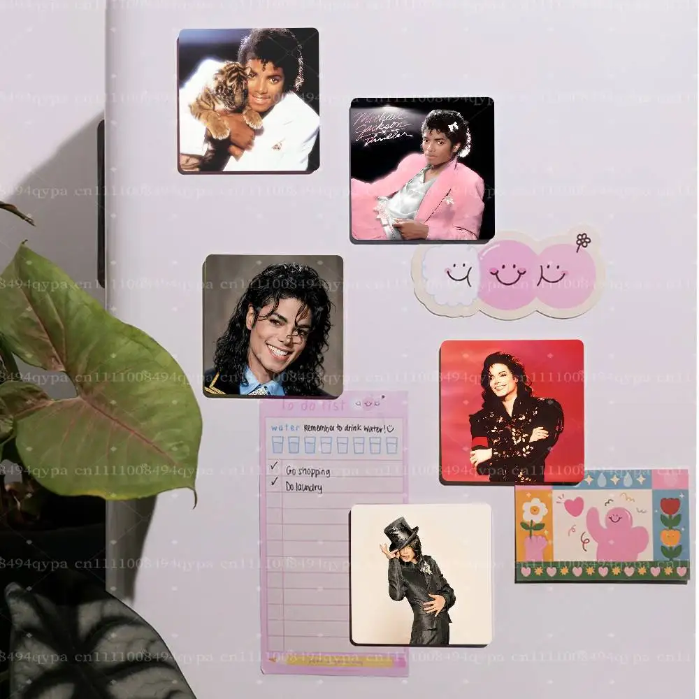 M-Michael Jackson Thriller Bad Square Decorative Fridge Magnet Magnetic Sticker