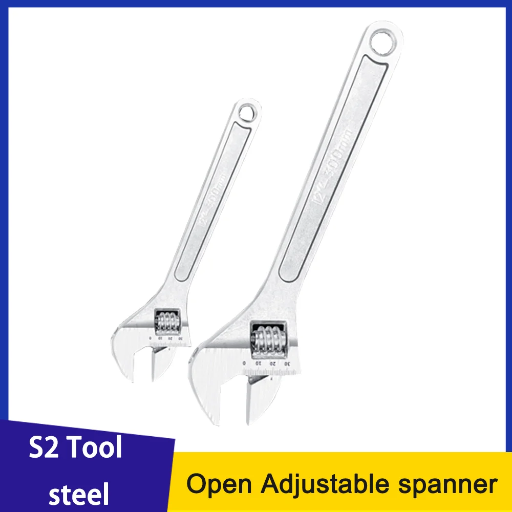 Adjustable Open Wrench for Electroplating Adjustable Wrench Tool Household Industrial Anti-jamming Rubber Handle Wrench