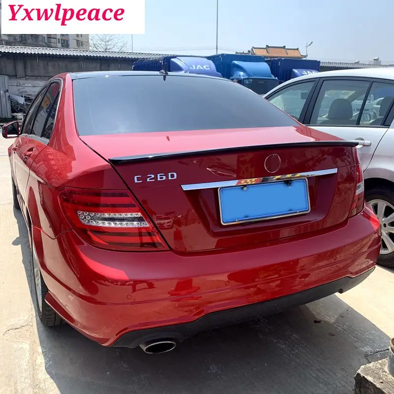 

Для Mercedes-Benz C-Class W204 C180 C250 C300 C63 AMG 2008-2014, материал ABS, задний спойлер багажника, автомобильная отделка заднего крыла