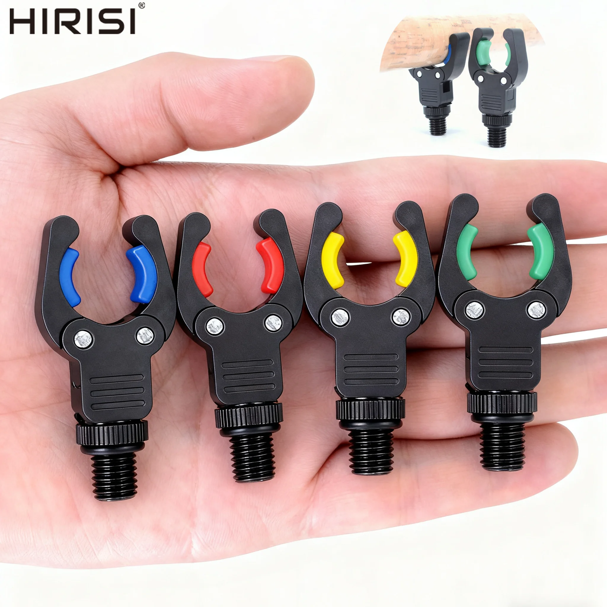 Hirisi 2pcs Carp Fishing Rod Rest Head Butt Rod Holder Durable Plastic Secure Gripper for Fishing Alarm & Buzz Bar AC143