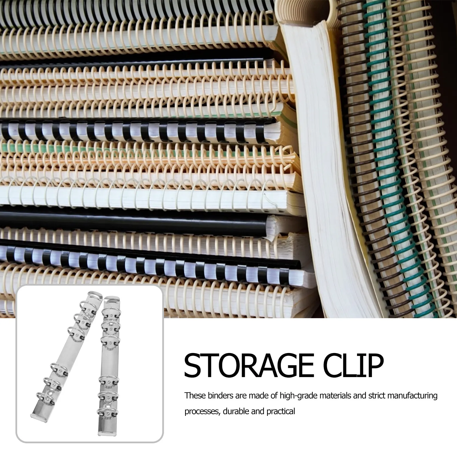 4Pcs Loose Leaf Binder Premium Segmented Scrapbook Clips Office School Stationery Supplies Loose Leaf Binder Stationery Supplies