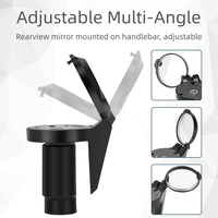 Bicycle Handlebar End Rearview Mirror - 360° Convex Reflector Design For Road & Mountain Bikes Bar -Plug Style Mirror