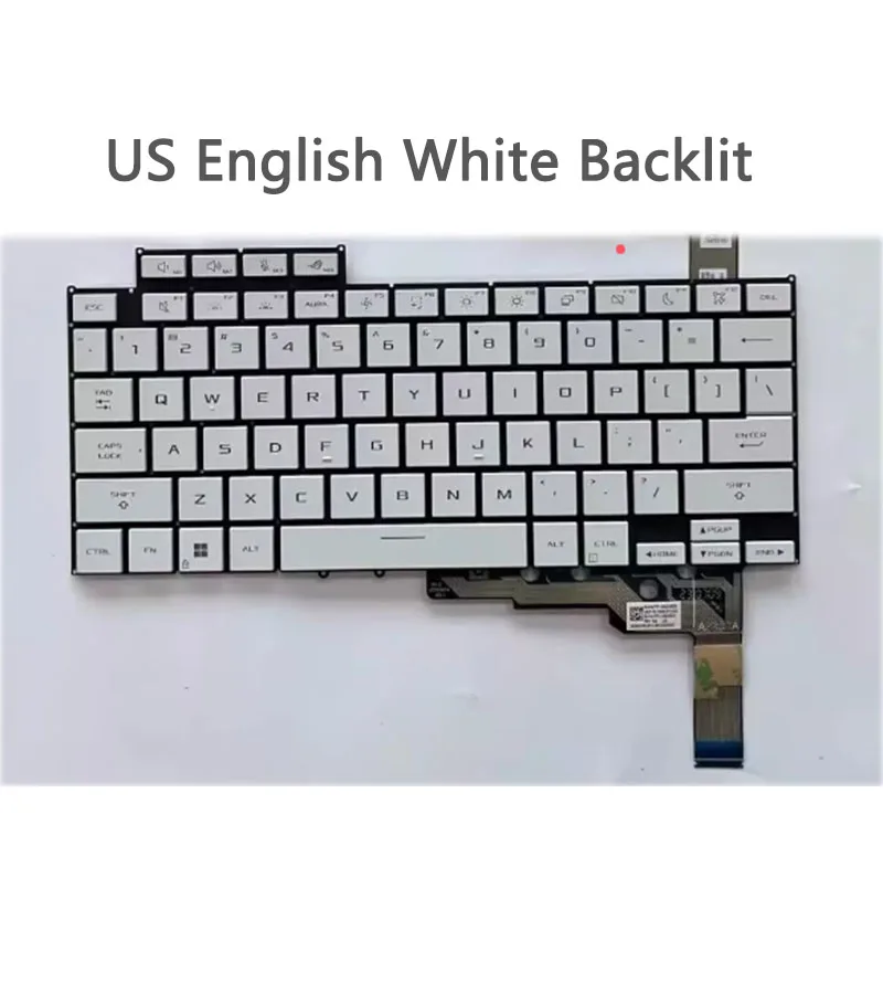 

Клавиатура для ASUS ROG Zephyrus G14 2024 GA403UI GA403UV GA403U GA403UU с подсветкой, белая раскладка США
