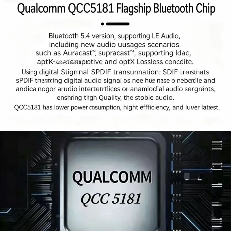Kabel do słuchawek bezprzewodowych QCC5181 Bluetooth 5.4, 8-żyłowy, z pozłacaną i posrebrzaną miedzią, obsługuje LDAC, do MMCX 0.78 0.75 — zdjęcie produktu 6