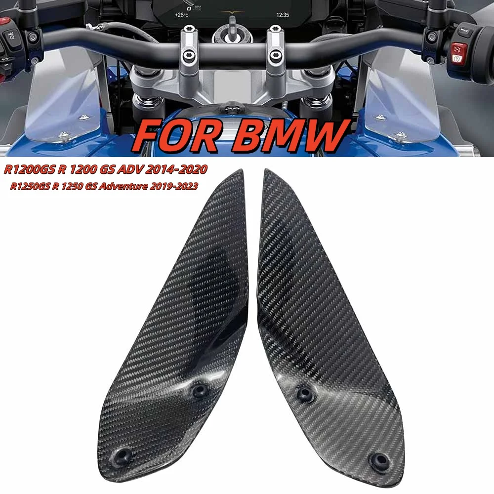 

For BMW R1200GS R ADV 2014-2020 Carbon fiber Gas Tank Side Windscreen Windshield Cover Panel Airflow Wind Deflector Protector