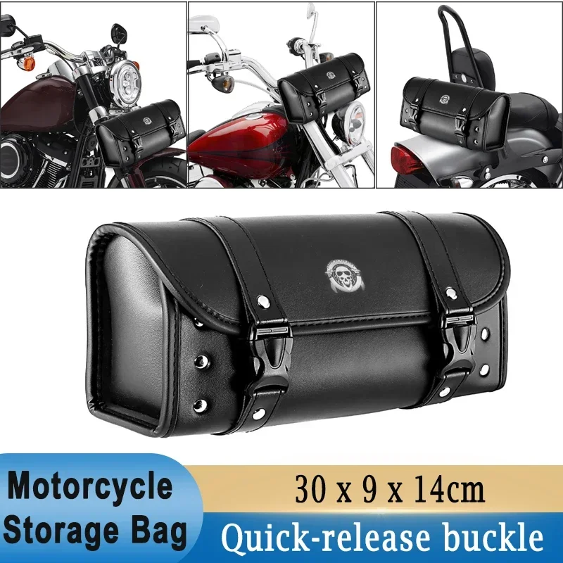 Motorcycle Saddlebags Front / Rear Handlebar / Sissy Bar Fasten Waterproof Universal Tool Storage Bag with quick-release Buckle