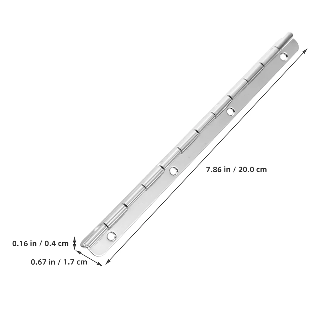 

Gun Color Wooden Box Hinges 200x17mm Long Piano Hinges for Jewelry Boxes Crafts Stainless Steel Decorative Silver Case