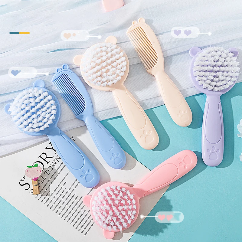 2 süße tragbare Make-up-Handspiegel und Haarbürsten-Sets, Reise-Make-up-Werkzeuge, trockene und nasse Verwendung für Haar-Accessoires – Detail 4