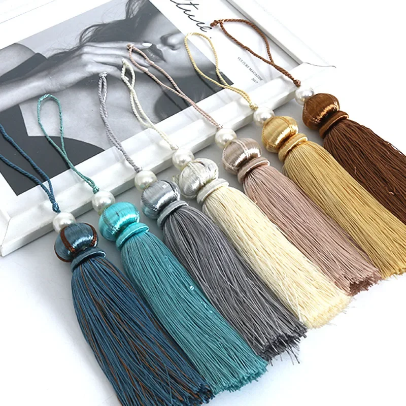 Euro Style Curtain Tassels Polyester Big Tassels 30cm Silk Tassels Accessories Key Tassel Pendant for Fabric Home Decoration