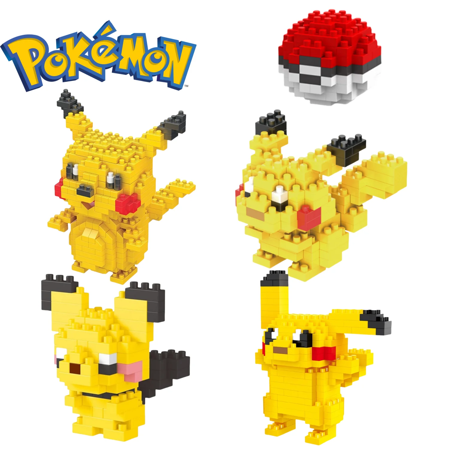 Bloques de Construcción Pequeños de Pokemon, Nanoblocks de Pokemon, Pikachu de Dibujos Animados, Juego Educativo, Gráficos de Pokemon, Juguetes para Niños, Regalo de Cumpleaños