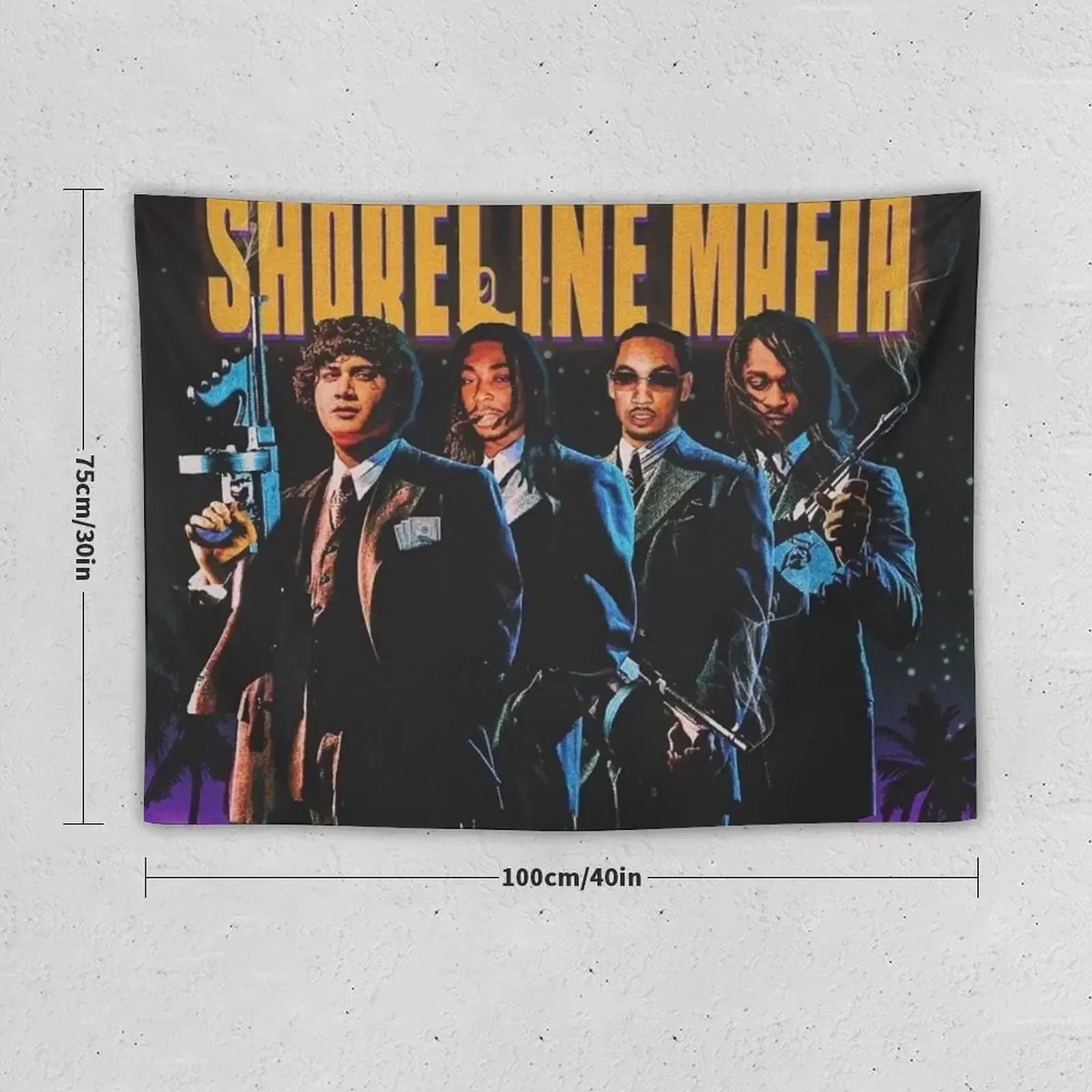 OHGEESY, Shoreline Mafia Tapestry Home Decorating Decorations For Your Bedroom Room Decorations Aesthetics Wallpaper Tapestry