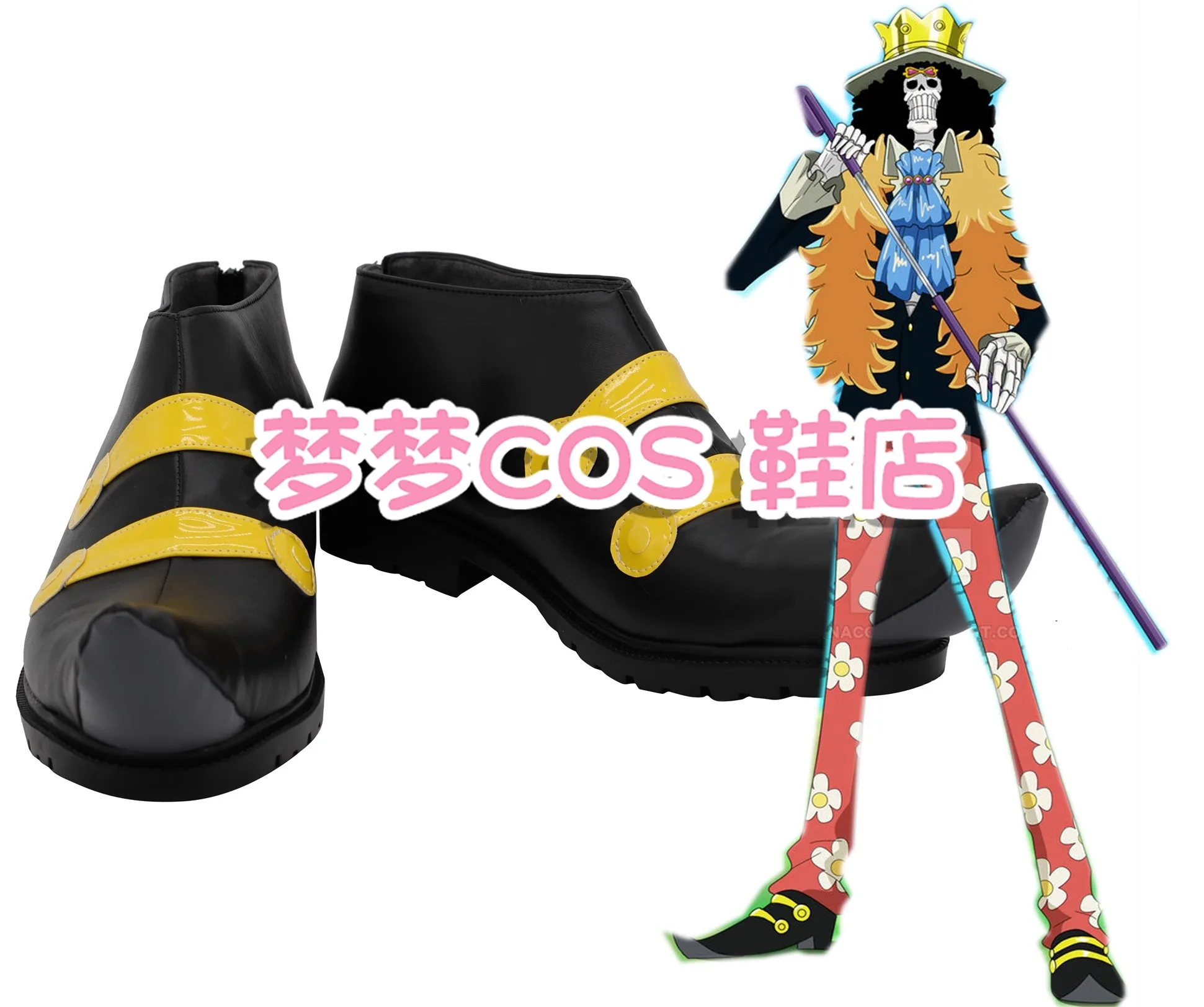 

JP Anime Burukku Soul King Brook Косплей Костюм Обувь